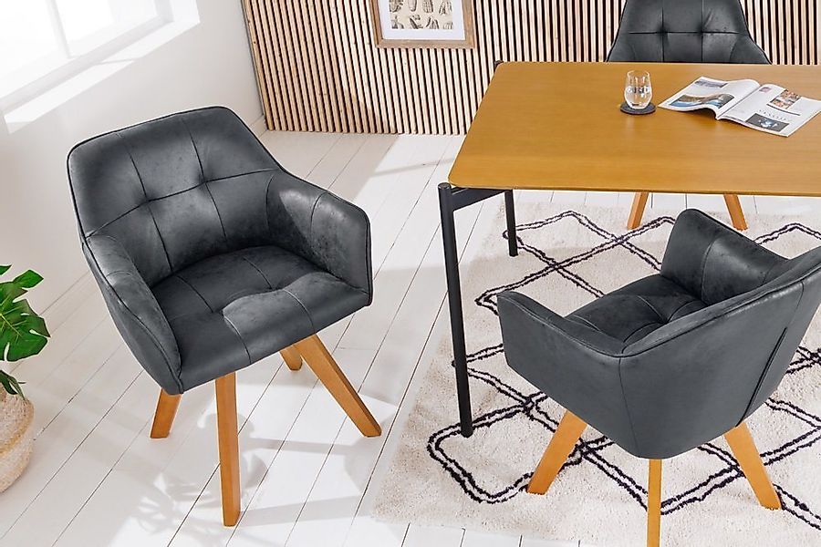 riess-ambiente Esszimmerstuhl LOFT antik grau / natur (Einzelartikel, 1 St) günstig online kaufen