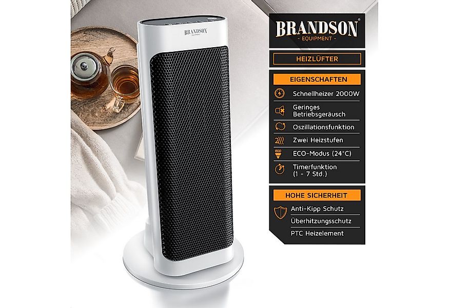 Brandson Keramikheizlüfter Heizlüfter mit Fernbedienung, energiesparend & l günstig online kaufen