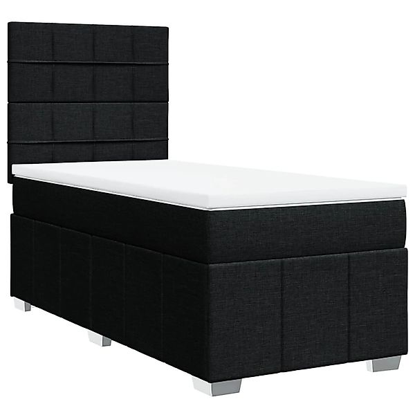 vidaXL Boxspringbett mit Matratze Schwarz 90x190 cm Stoff 3291525 günstig online kaufen
