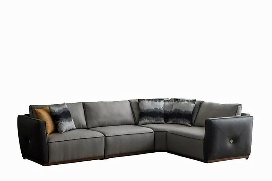 JVmoebel Ecksofa Wohnzimmer Ecksofa Sofas L-Form Luxus Stoff Eckgarnitur Ne günstig online kaufen