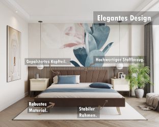 FDM Polsterbett Bettgestell Bettrahmen 120x200, 140x200, günstig online kaufen