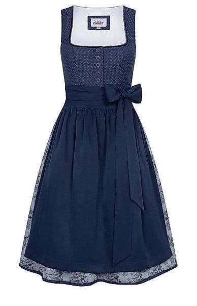 Nübler Trachtenkleid Midi Dirndl Lorena in Blau von Nübler günstig online kaufen