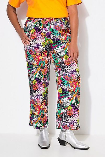 Angel of Style Schlupfhose Hose gerades Bein Blätter-Muster Elastikbund günstig online kaufen