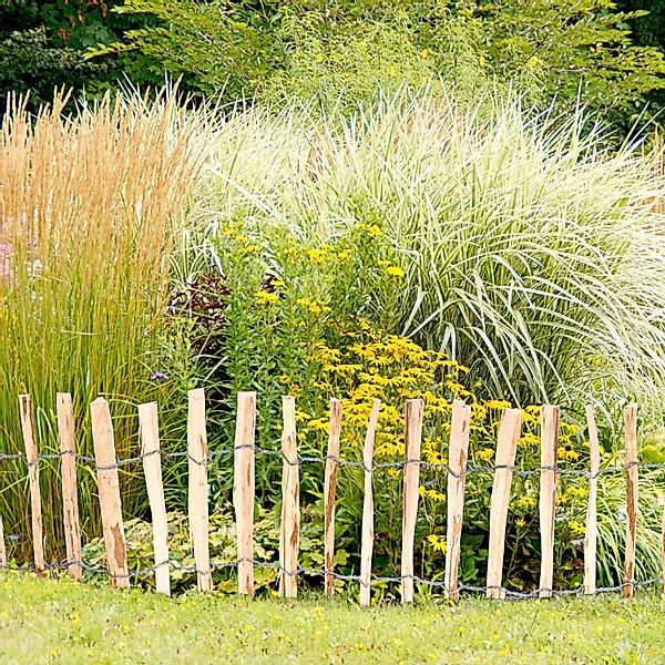 Pol-Gartenholz Rasenkante Beeteinfassung Staketenzaun 35cmx2,5m Gartenzaun günstig online kaufen