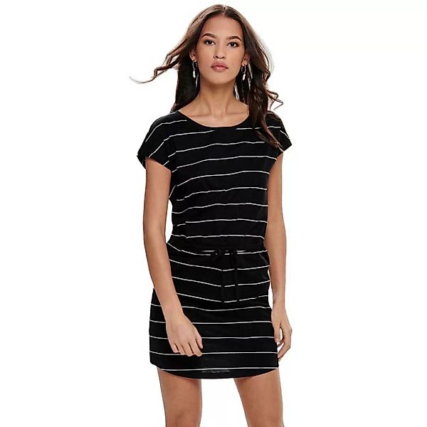 Only May Life Kurzes Kleid XS Black / Stripes Thin Cloud Dancer günstig online kaufen
