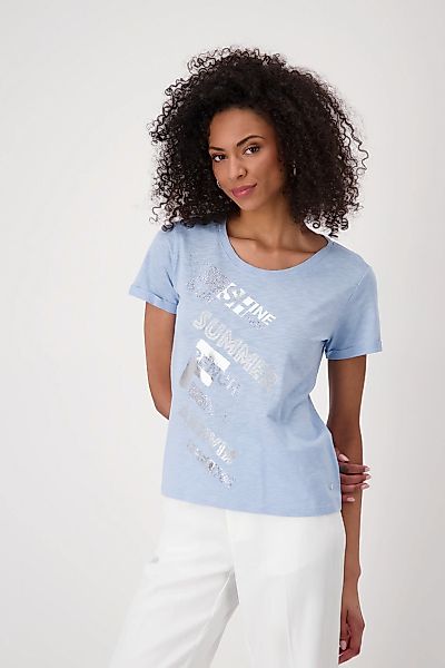 Monari Rundhalsshirt, mit Folienglanzdruck günstig online kaufen
