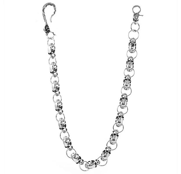 Ware aus aller Welt Hosenkette Einreihig mit Totenköpfen und Karabiner – Ge günstig online kaufen