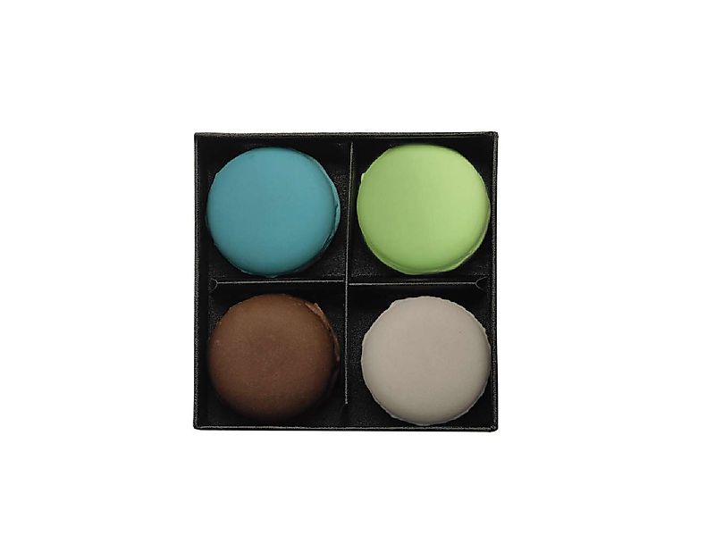 Macaron 4er-Set – Deko Macarons aus Feinsteinzeug, Geschenkidee Mint & Choc günstig online kaufen