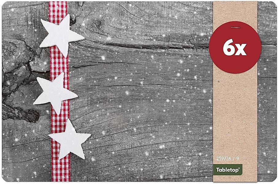 matches21 HOME & HOBBY Platzset Abwaschbare Tischsets 6er Set Weihnachten S günstig online kaufen