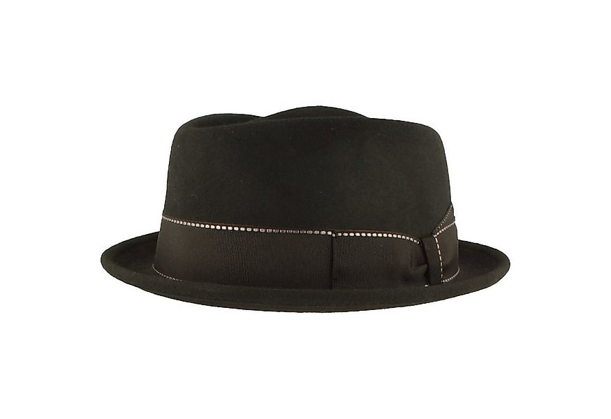 Breiter Filzhut Knautschbarer Diamond mit Steppnaht Garnitur günstig online kaufen