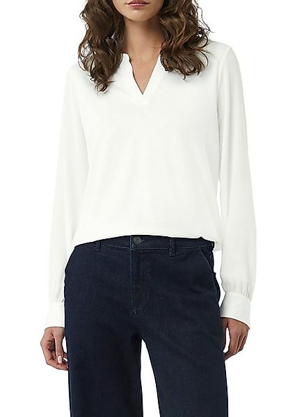 comma Blusenshirt mit geschlitztem Rundhals günstig online kaufen