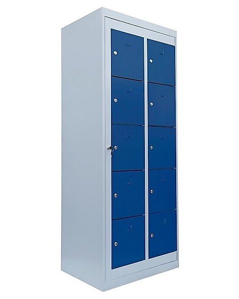 Steelboxx Fächerschrank Verteilerschrank 10 Fächer Personalschrank 180x74x5 günstig online kaufen
