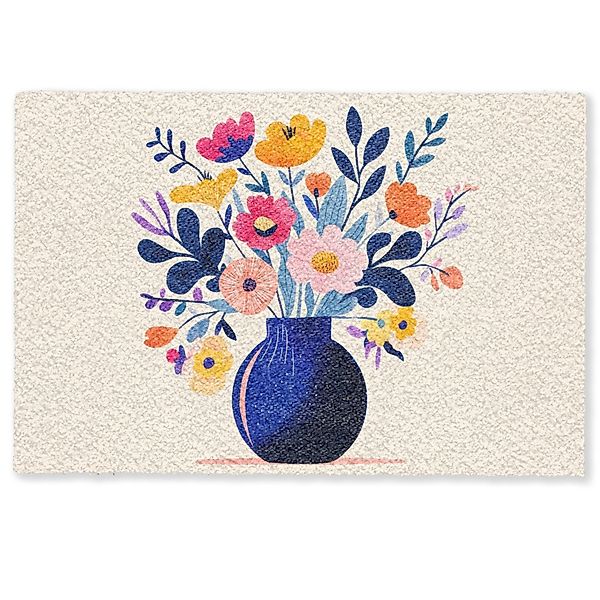 MuchoWow Fußmatte Vase - Blumen - günstig online kaufen