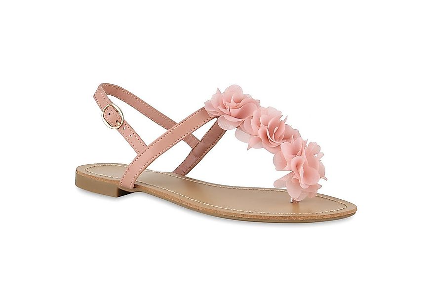 VAN HILL 841288 Zehentrenner Damen Zehentrenner Sandalen Volants Zehenstegs günstig online kaufen