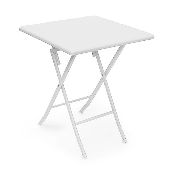 relaxdays Gartentisch klappbar BASTIA, Weiß, Quadratisch günstig online kaufen