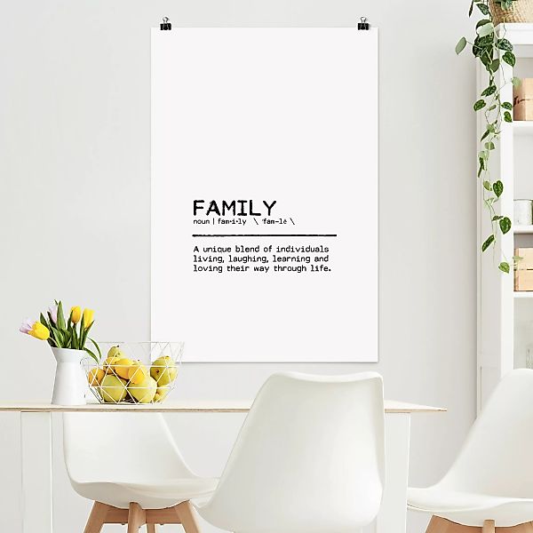 Poster Definition Family Unique günstig online kaufen