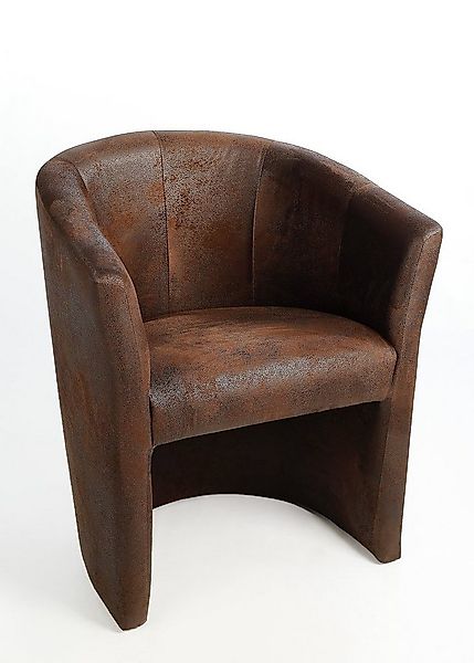 Kamil Cocktailsessel Design Sessel Clubsessel Loungesessel Farbe Antik Brau günstig online kaufen