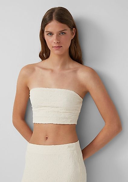 QS Muskelshirt T-Shirt Bustier Strukturiertes Bandeau günstig online kaufen