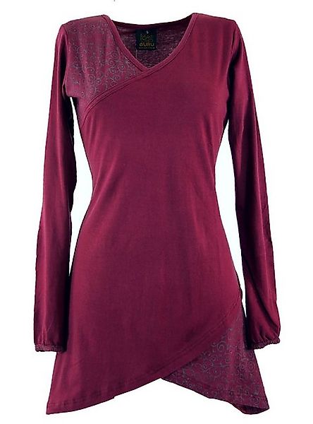 Guru-Shop Midikleid Hippie Minikleid Boho chic, Tunika - bordeaux alternati günstig online kaufen