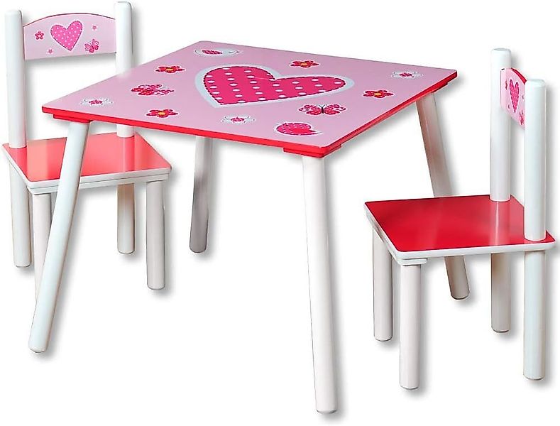 KESPER® Kindertisch Kindertisch mit 2 Stühlen, günstig online kaufen