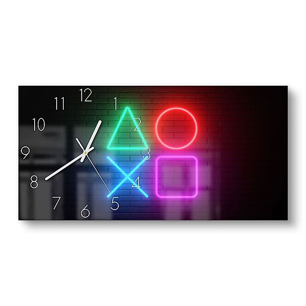 DEQORI Wanduhr 'Playstation Elemente' (Glas Glasuhr günstig online kaufen