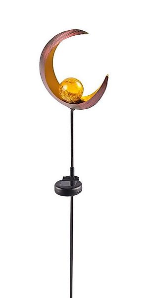 BURI Kugelleuchte Solar Metall-Gartenstecker 95cm LED Glaskugel Deko Stern günstig online kaufen