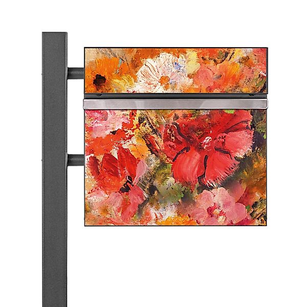Banjado Standbriefkasten Anthrazit 45x120x16.5cm Groß Inkl. Montagematerial günstig online kaufen