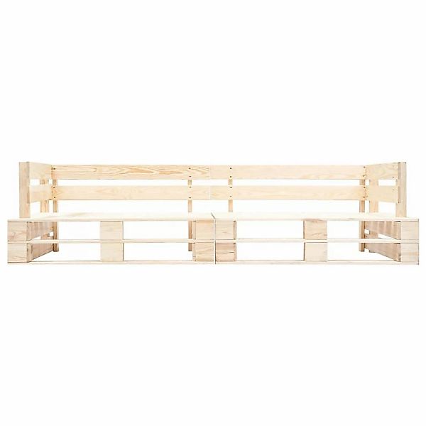 Garten-palettensofa 2-sitzer Natur Holz günstig online kaufen