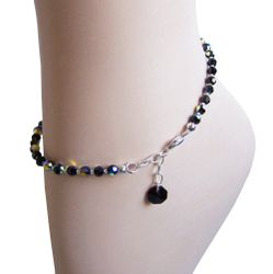 Schöner-SD Fußkette funkelnde Kristallperlen Fußkette mit günstig online kaufen