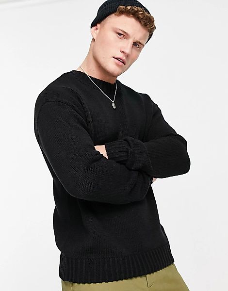 Selected Homme – Oversize-Pullover aus grobem Strick aus Bio-Baumwollmix in günstig online kaufen