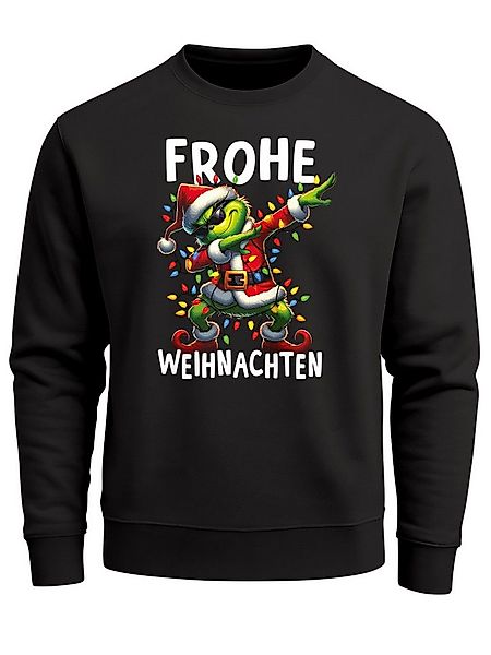 MoonWorks Sweatshirt Sweatshirt Herren Frohe Weihnachten Dabbing Grinch Wei günstig online kaufen