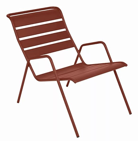 Lounge Sessel Monceau metall rot braun / stapelbar - Fermob - Braun günstig online kaufen