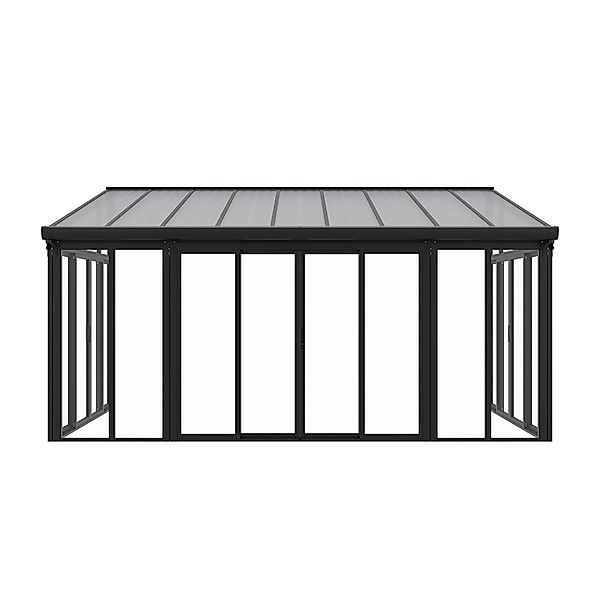 Juskys Wintergarten, 3 Doppeltüren, mit Regenrinne, UV-Schutzfolie, inkl. S günstig online kaufen