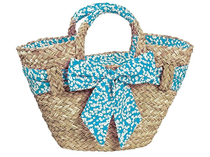 fabrizio® Einkaufskorb 55123 Korb geflochten aus Maisstroh mit Schleife Str günstig online kaufen