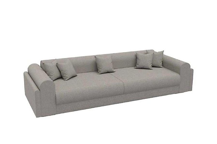 Xlmoebel 3-Sitzer Designer Sofa 3-Sitzer Graues Stoff-Sofa Couch Textilien günstig online kaufen