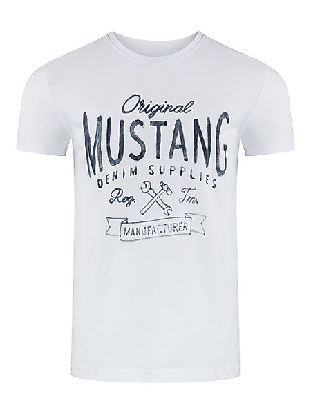 MUSTANG T-Shirt Herren Printshirt Regular Fit günstig online kaufen