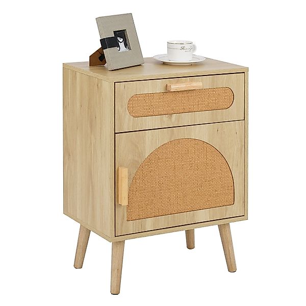 COSTWAY Nachttisch (1-St), Nachtschrank Rattan, mit günstig online kaufen
