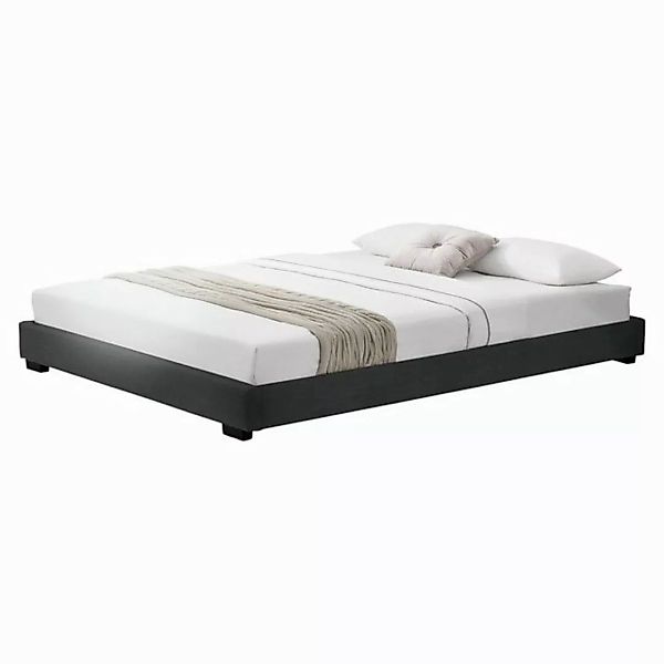 Corium Polsterbett, »Masari« Modernes Bett 140x200cm mit Lattenrost schwarz günstig online kaufen