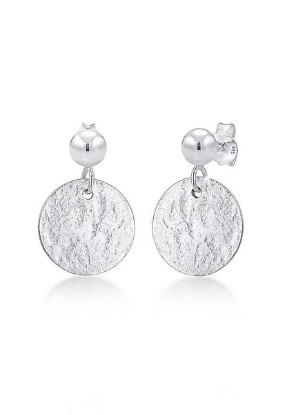 Elli Paar Ohrhänger Ohrhänger Plättchen Gehämmert Matt 925er Silber, Geo günstig online kaufen
