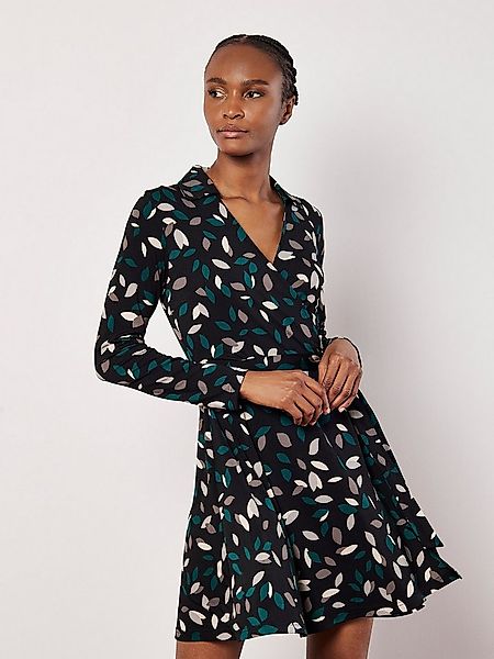 Apricot Druckkleid Wickelkleid (2-tlg., Stoffgürtel) mit Geo-Drops Muster günstig online kaufen