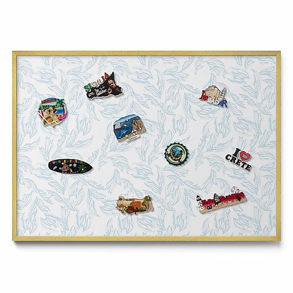 Tulup Magnettafel Magnettafel Metall mit Rahmen Regelmäßiges Blattmuster 10 günstig online kaufen