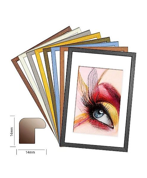 Bilderrahmen Neumann Einzelrahmen Holzrahmen DENVER, in 8 matten Farben günstig online kaufen