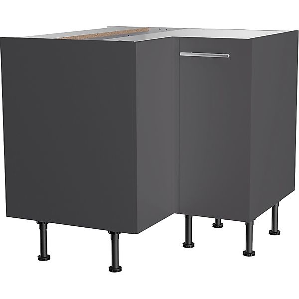 Optifit Küchen-Eck-Unterschrank Ingvar420 90/90cmx 57cmx 58,4cm Anthrazit M günstig online kaufen