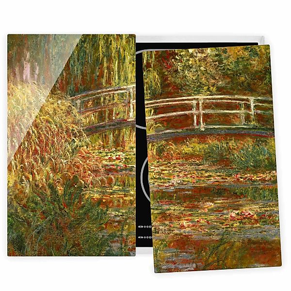 2-teilige Herdabdeckplatte Glas Claude Monet - Seerosenteich und japanische günstig online kaufen