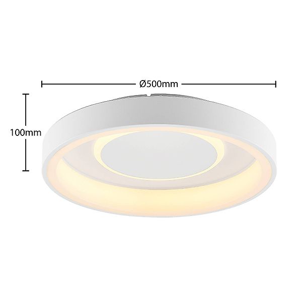 Lindby Izan LED-Deckenleuchte, RBGW, weiß günstig online kaufen