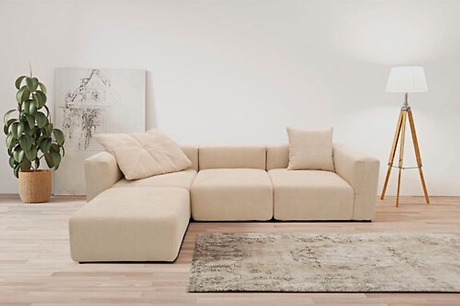 Home affaire Ecksofa »Gerrid L-Form« Cord-Bezug, Modulsofa, bestehend aus E günstig online kaufen