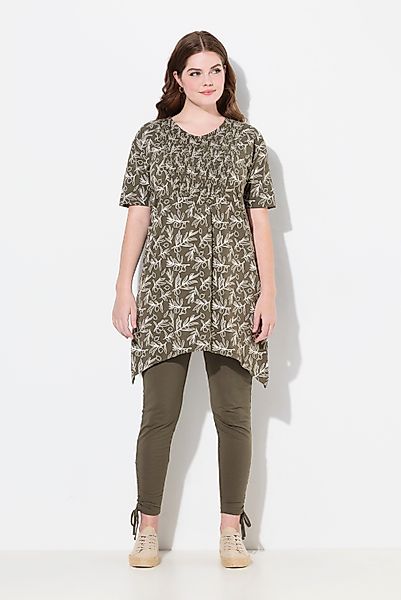 Ulla Popken Longshirt Longshirt A-Linie V-Ausschnitt günstig online kaufen