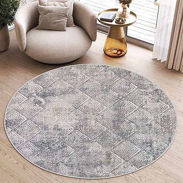 Tapiso Teppich VALLEY, rund, Höhe: 9 günstig online kaufen