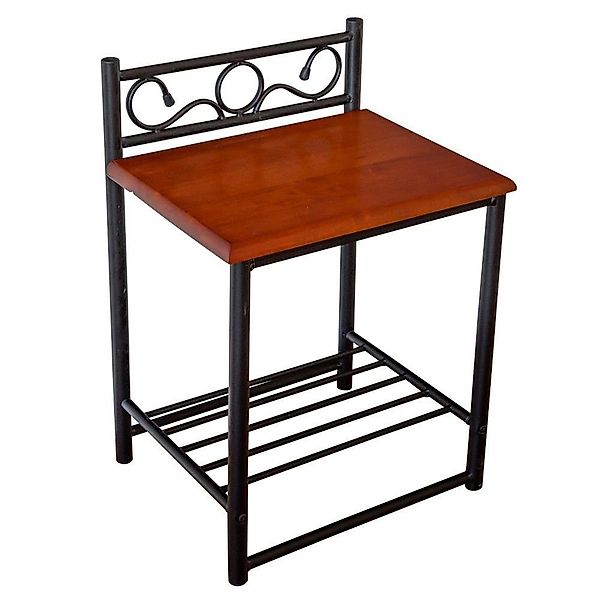 Homestyle4u Nachttisch Nachtkonsole Nachtschrank Metall Beistelltisch günstig online kaufen