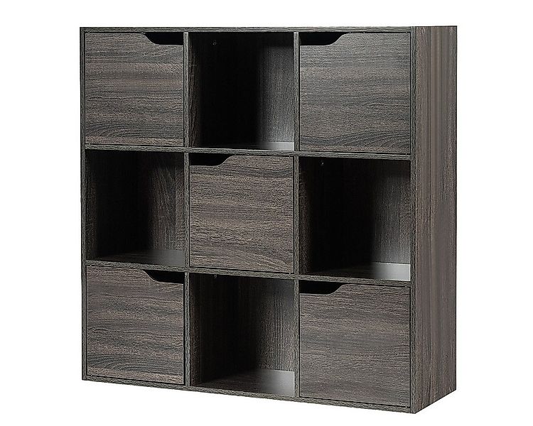 COSTWAY Bücherregal Aufbewahrungsregal, 9 Fächer, freistehend, 90x29x90cm günstig online kaufen
